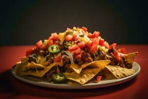 Stock photo de Nachos nourriture nourriture la photographie studio ai généré