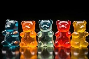Stock photo de gommeux ours bonbons nourriture la photographie ai généré