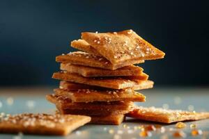 Stock photo de biscuit salé nourriture la photographie ai généré