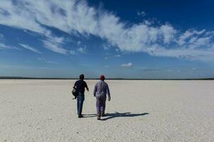 sel champ dans dunaliella saline, Argentine photo