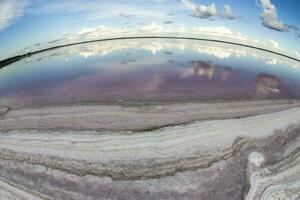 sel champ dans dunaliella saline, Argentine photo