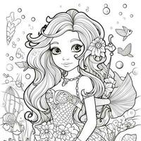 coloriages de sirène pour les enfants photo