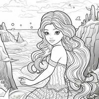 coloriages de sirène pour les enfants photo