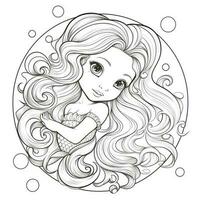 coloriages de sirène pour les enfants photo