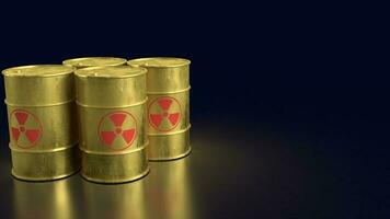 le radioactif réservoir pour sci ou nucléaire concept 3d le rendu photo