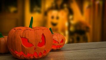 le jack o lanterne citrouille pour Halloween contenu 3d le rendu photo