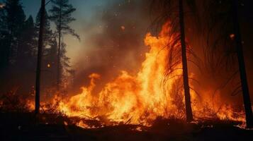 fond de feu de forêt photo