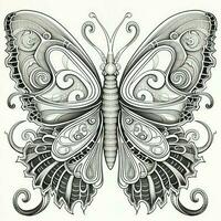 art nouveau papillon coloration pages photo