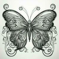 art nouveau papillon coloration pages photo