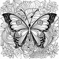 art nouveau papillon coloration pages photo