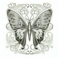 art nouveau papillon coloration pages photo