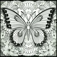 art nouveau papillon coloration pages photo