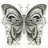 art nouveau papillon coloration pages photo