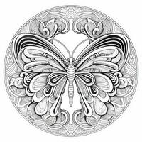 art nouveau papillon coloration pages photo