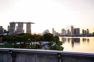 Marina baie sables est une grand intégré station balnéaire. situé à Marina baie Singapour il est le plus coûteux casino bâtiment dans le monde. photo