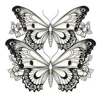 boho papillon coloration pages photo