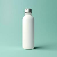 blanc réutilisable l'eau bouteille haute détail haute ai génératif photo