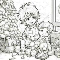 coloriages de noël photo