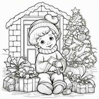 coloriages de noël photo