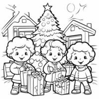 coloriages de noël photo