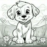 mignonne chien chiot coloration pages photo