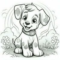 mignonne chien chiot coloration pages photo