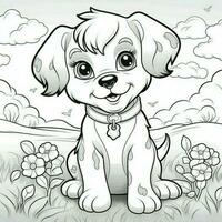 mignonne chien chiot coloration pages photo