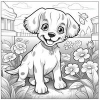 mignonne chien chiot coloration pages photo