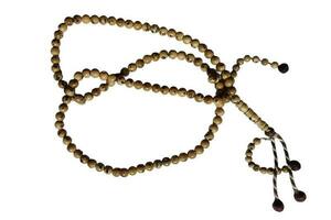 tasbih oud solide bois pour prier à Allah à musulman religion photo