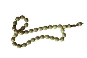 tasbih oud solide bois pour prier à Allah à musulman religion photo