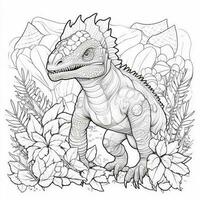 dinosaure coloration pages photo