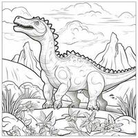 dinosaure coloration pages photo