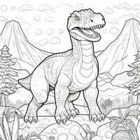 dinosaure coloration pages photo