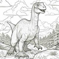 dinosaure coloration pages photo