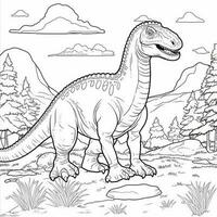 dinosaure coloration pages photo