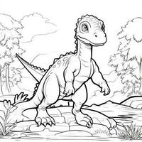dinosaure coloration pages photo