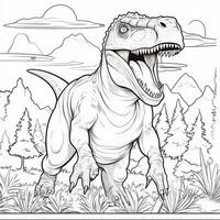 dinosaure coloration pages photo