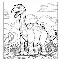 dinosaure coloration pages photo