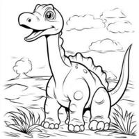 dinosaure coloration pages photo