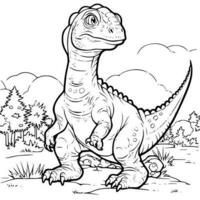 dinosaure coloration pages photo