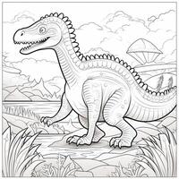 dinosaure coloration pages photo