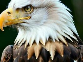 ai génératif une tête Aigle potrait proche en haut. ai généré photo