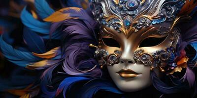 magnifique vénitien masques. carnaval. génératif ai photo