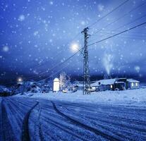 Tempête De Neige dans le village photo