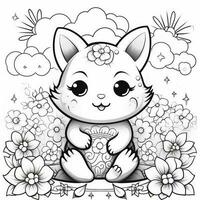 coloriage kawaii photo