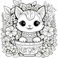 coloriage kawaii photo