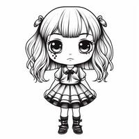 coloriage kawaii photo