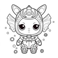 coloriage kawaii photo