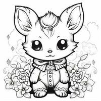 coloriage kawaii photo