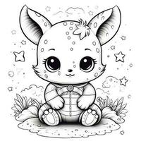 coloriage kawaii photo